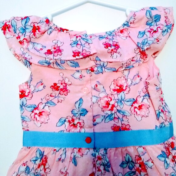JANIE AND JACK BLOSSOM TOWN PINK FLORAL RUFFLE DRESS 3T - Picture 6 of 12